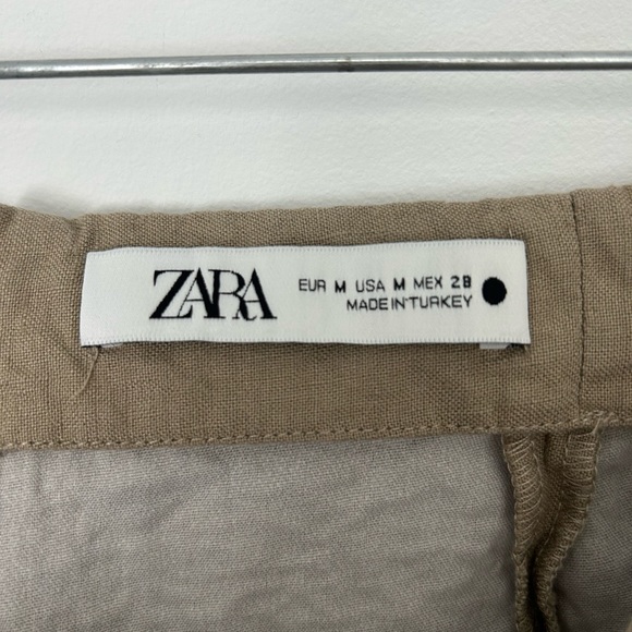 ZARA Military Green Mini Skirt With Side Cut Out Size M - Picture 4 of 4